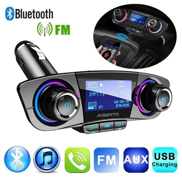 Wireless Bluetooth Handsfree Calling Car Charger FM Transmitter