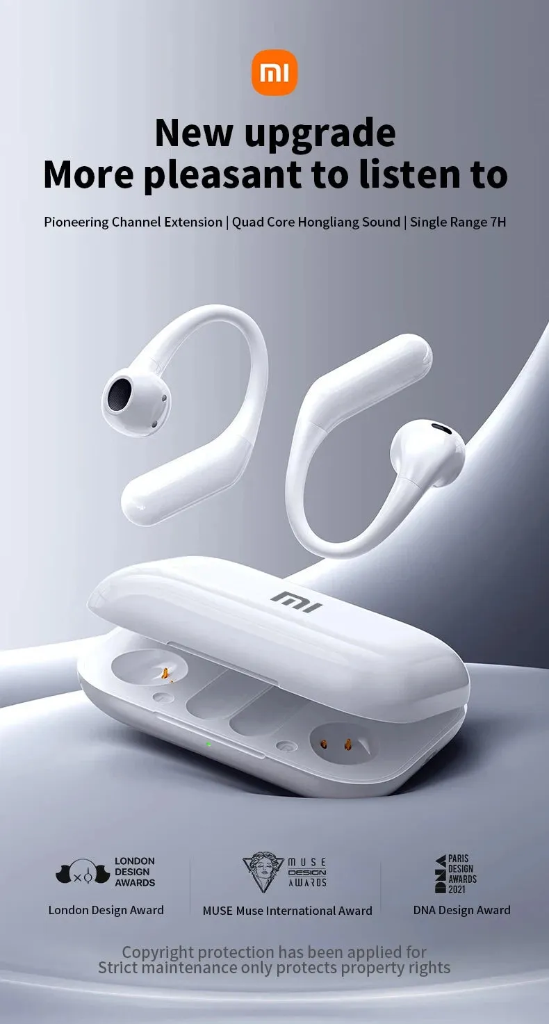 XIAOMI Air 6 Ear Hook Headphone TWS Bluetooth Earbuds Open Ear Wireless Headset For Sports Running HIFI Sound Earphone With Mic