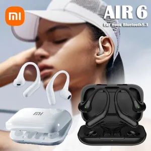 XIAOMI Air 6 Ear Hook Headphone TWS Bluetooth Open Ear Earbuds Wireless Headset For Sports Running HIFI Sound Earphone With Mic